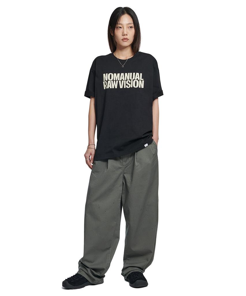 Nomaenyueol Painted Two Tuck Pants - Khaki Gray