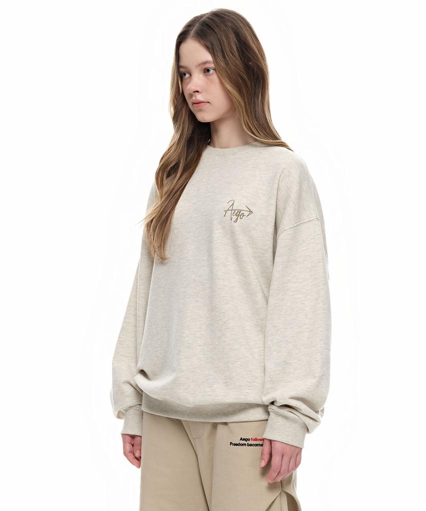 AEGO FREEDOM LAB Igo Archive Sweatshirt_Oatmeal Beige