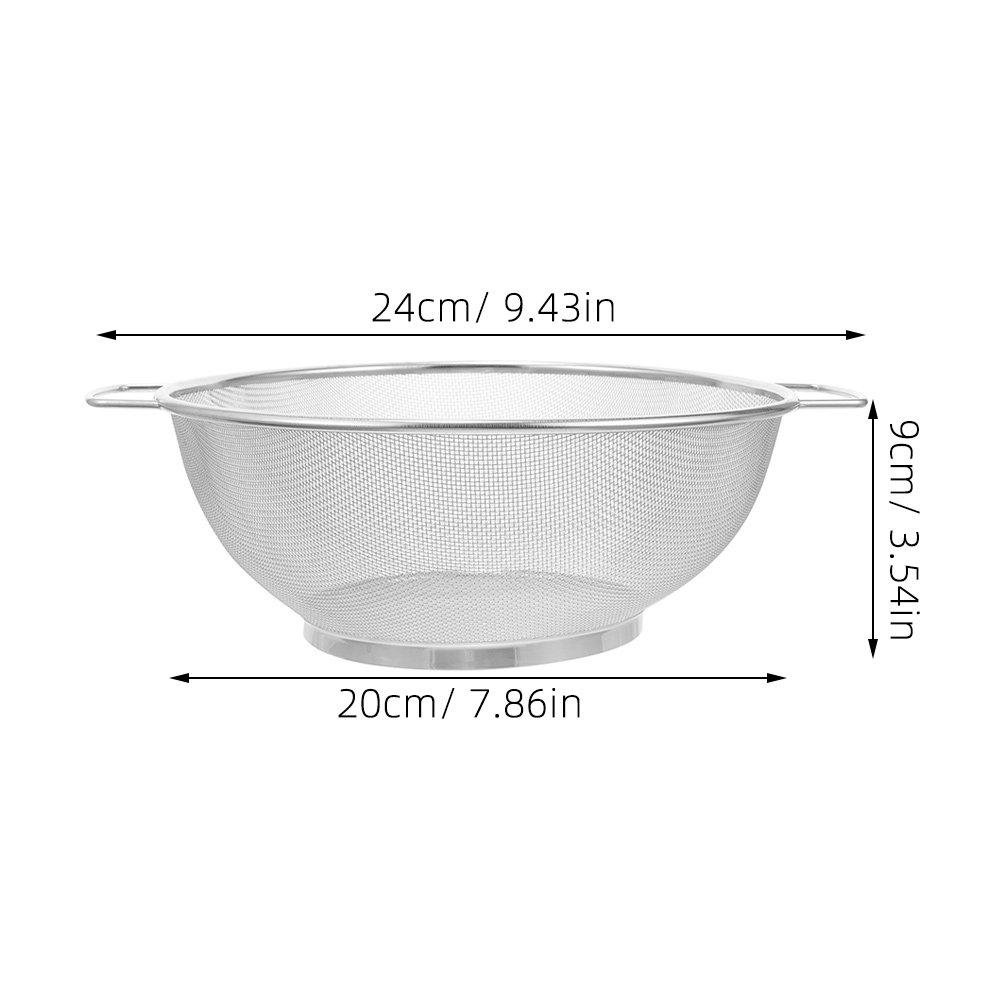 Stainless Steel Fine Mesh Oil Strainer Basket Dual Handle Deep Frying Filter for Cooking Oil Filtration Draining Healthy Fried