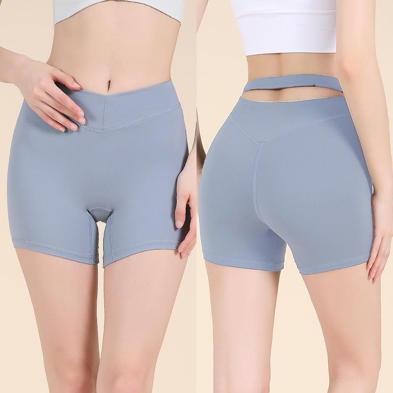 Women's Seamless Hip-Lifting Yoga Shorts with Drawstring - Nude Feel Three-Point Running & Fitness Hot Pants