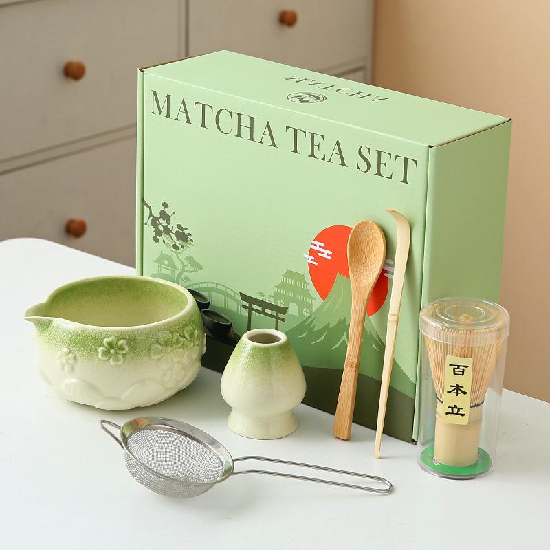 Matcha Bowl With Matcha Whisk Set Japanese Matcha Tea Set Matcha Making Kit Tranditional Song Dynasty Tea Ceremony Accessories