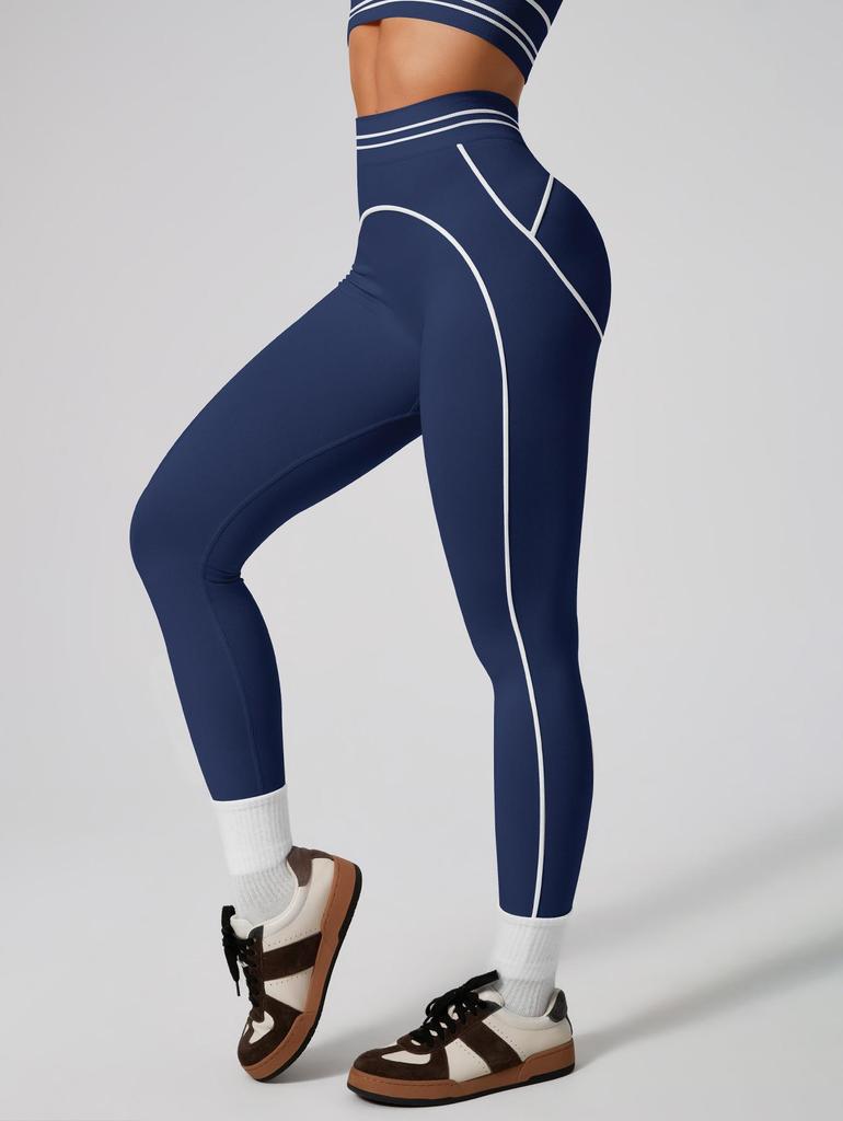 WF1326 Ärmelloses Sporttop & High Waist Bauchkontrolle Yoga-Set