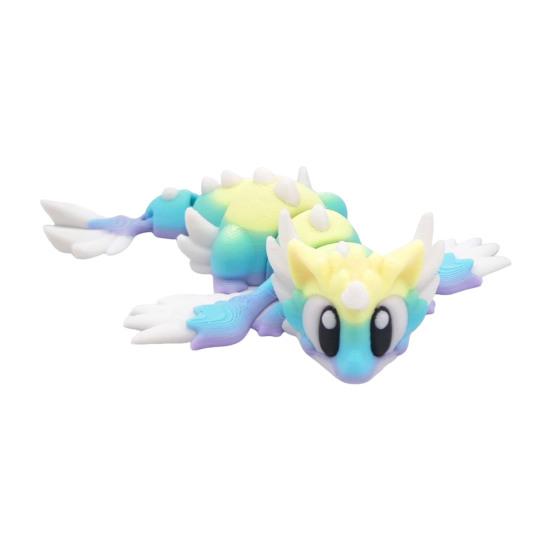 3D Printed Dragon Collectible Mini Egg with Articulated Dragon Inside Colorful Animal Miniature Fidget Toy Desktop Figurine for Home Office Decor