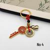 Eight Treasures Luopan Keychain with Five Emperors Coins & Gourd for Good Luck