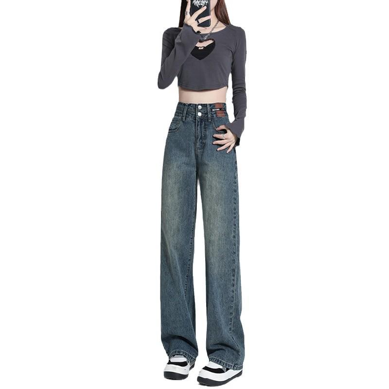 2025 Women's High Waist Slimming Wide & Narrow Leg Jeans for Spring & Autumn