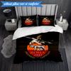 3PCS Rome Wolf Football club Printed Soft Bedding Set,Including 1pc Duvet Cover And 2pcs Pillowcases Perfect for Bedroom, Dormitory, Fan gift