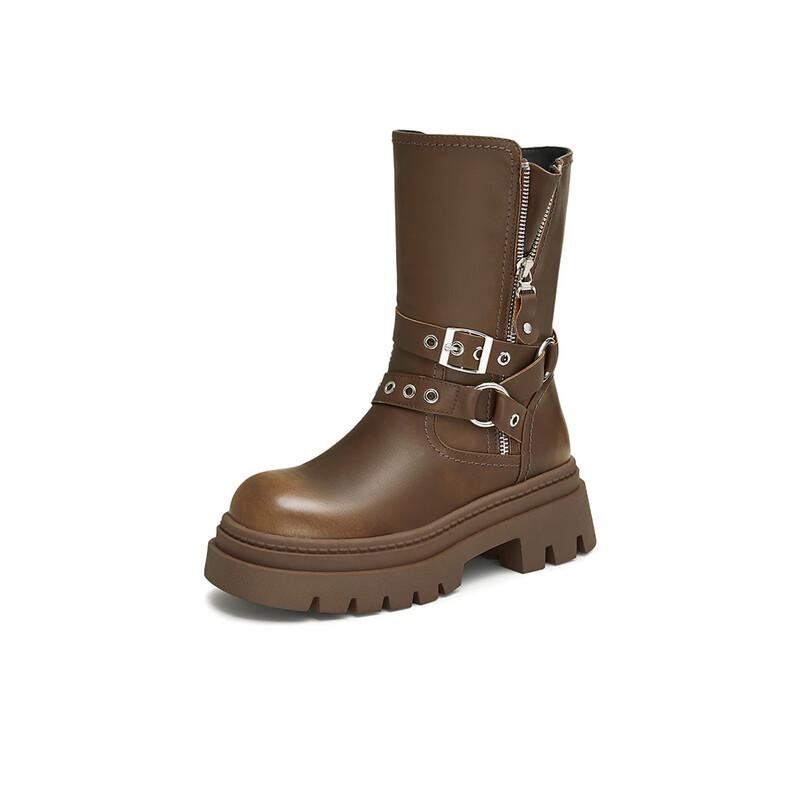 TATA Women s Retro Platform Western Martin Boots EU 37