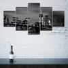 Canvas Painting Wall Art 5 Pcs New York Skyline Bridge Night View Poster Prints Modular Picture Home Decor Living Room No Framed