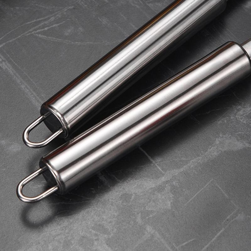 Practical Kitchen Slotted Spoon For Frying And Grilling Stainless Steel Strainer Ladle With Ergonomic Handle
