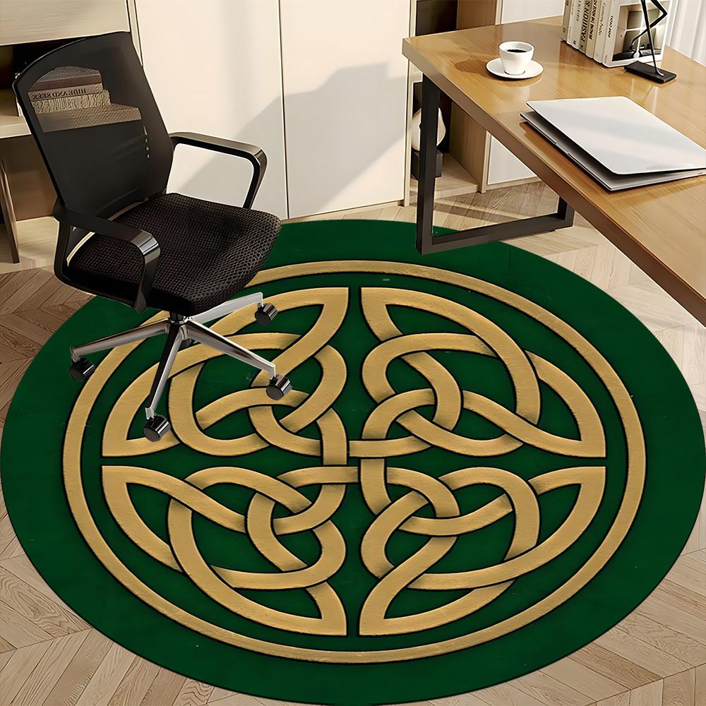 1 st Keltische Knoop Kantoor Ronde Vloerkleed, Mat Geschikt Voor Kantoor, Onder Kantoorbureaus Slaapkamer Woonkamer Huisdecoratie, Kamer Decor