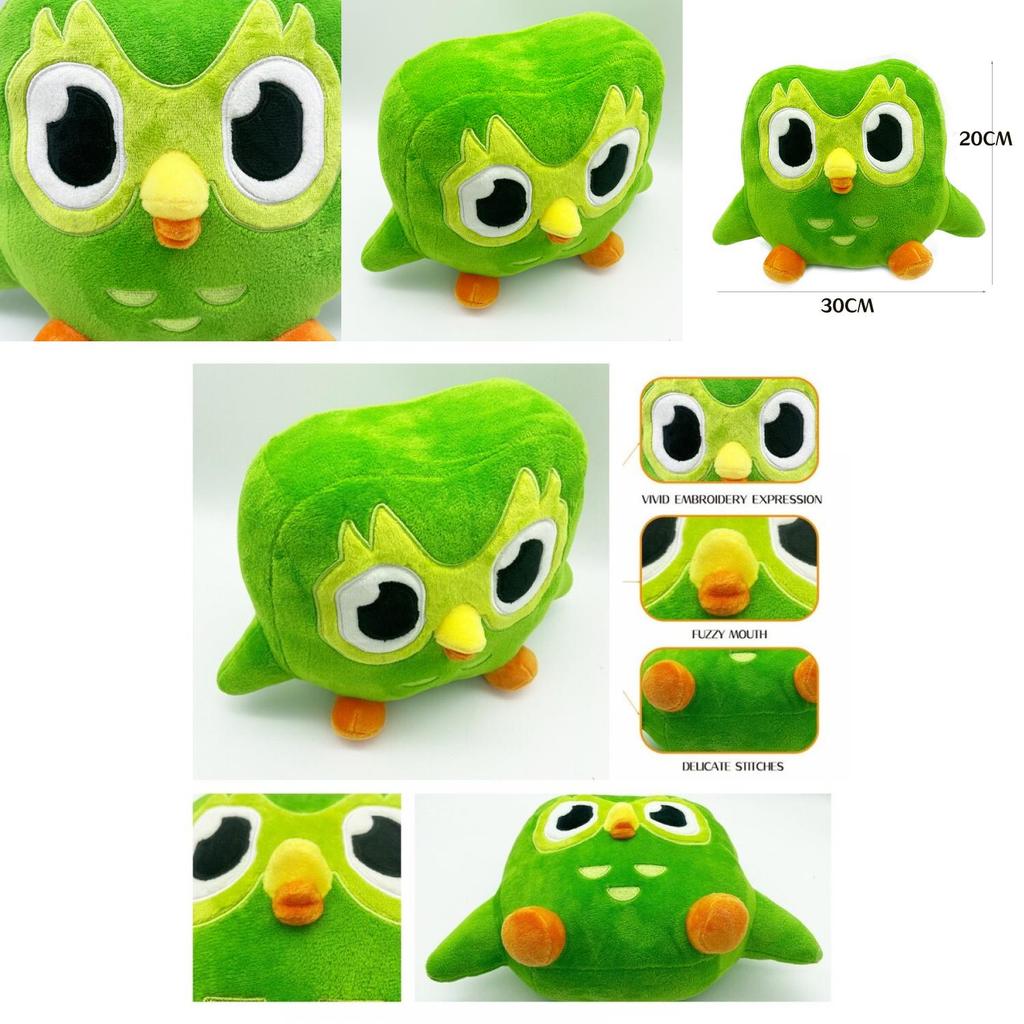 Duolingo 10 Year Anniversary Collectible Plush Toy Green Owl Kids Gift