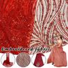 African Sequins Bead Tube Lace Fabric High Quality French Tulle Yarn Embroidery Nigerian Lace Fabric Sewing Wedding Dress