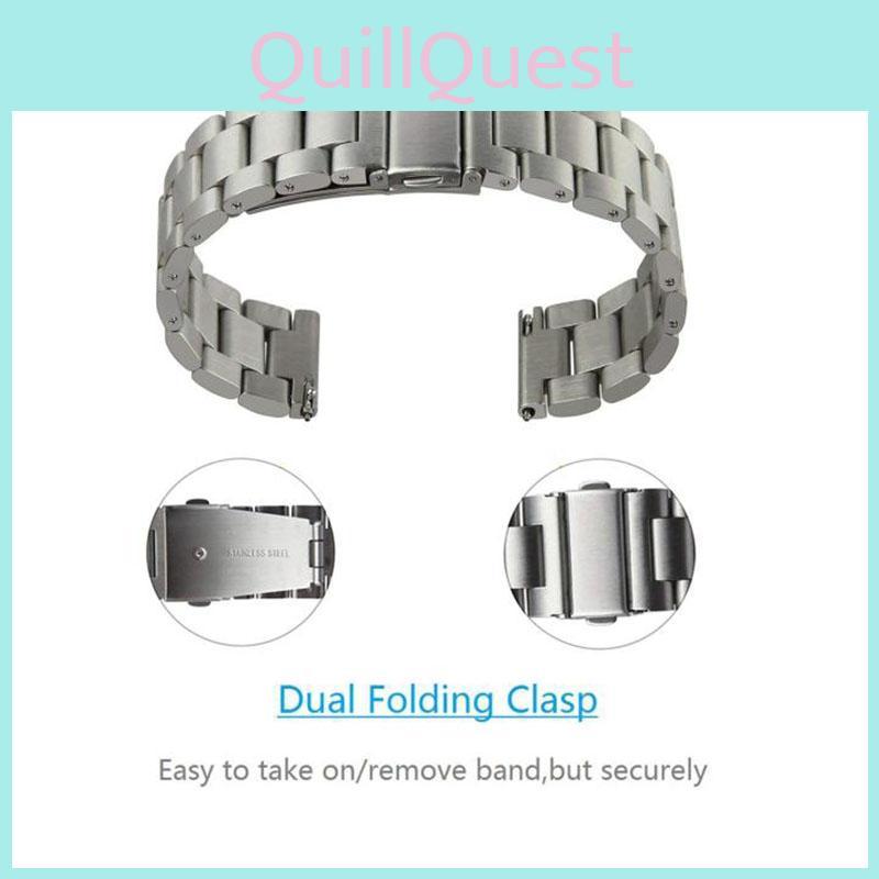 Luxurious Stainless Steel Quick Release Watch Band Available In Multiple Sizes And Colors