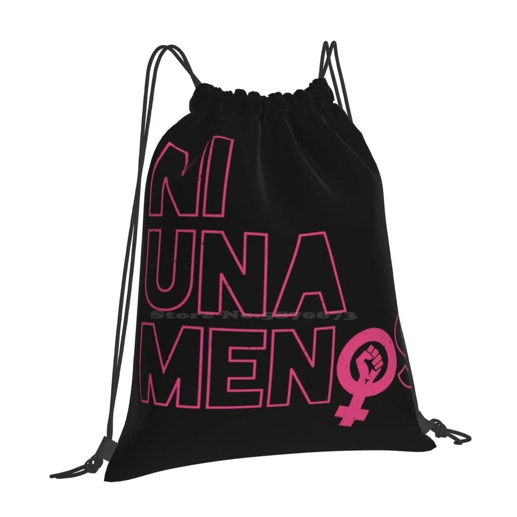 Not One Less-Girl Power Fashion Pattern Design Travel Laptop School Backpack Bag Girl Power Feminist Feminism Woman Pink Female
