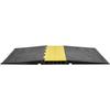 Rubber Cable Protector Ramp, 5 Channel, 22000 Lbs/axle Capacity Heavy Duty Wire Cover Ramp Hose Cord Ramp Driveway, Traffic Speed Bump with Flip-Open