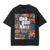 Dragon Ball Saiyan Gym T Shirts Hip Hop Washed Harajuku TShirts Anime Dbz Vintage for Men Women Streetwear Summer Tee Shirt