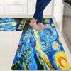 1PC Van Gogh painting Kitchen Rugs Non-Slip Door Mats Pop design Living room Rugs Bath Mat Carpet for Home Sink Laundry Decor