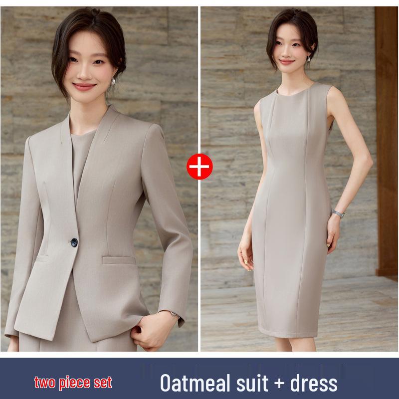 Professional Two-Piece Suit Dress for Business or Salon Wear