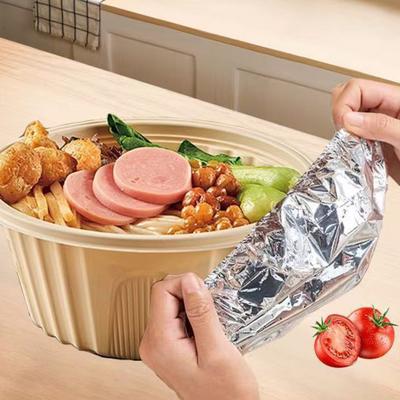 2 Pack Aluminum Foil Film Insulation Cover for Bowls & Plates Elastic Insulation Lid Easy Clean Reusable Kitchen Aid