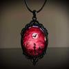 Vampire's Moon Gothic Ghost Pendant - Halloween Jewelry