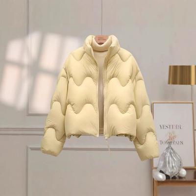 Puff Down Jacket Women's Short New National Standard White Duck Down Stand-up Collar Pinghu Age Reduction High-end Loose Versatile River