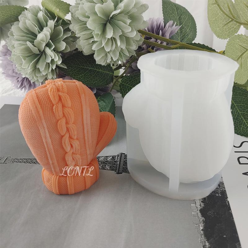 Christmas Gloves Silicone Candle Mold DIY Chocolate Cake Cookie Baking Tools Handmade Crafts Gypsum Epoxy Soap Making Supplies