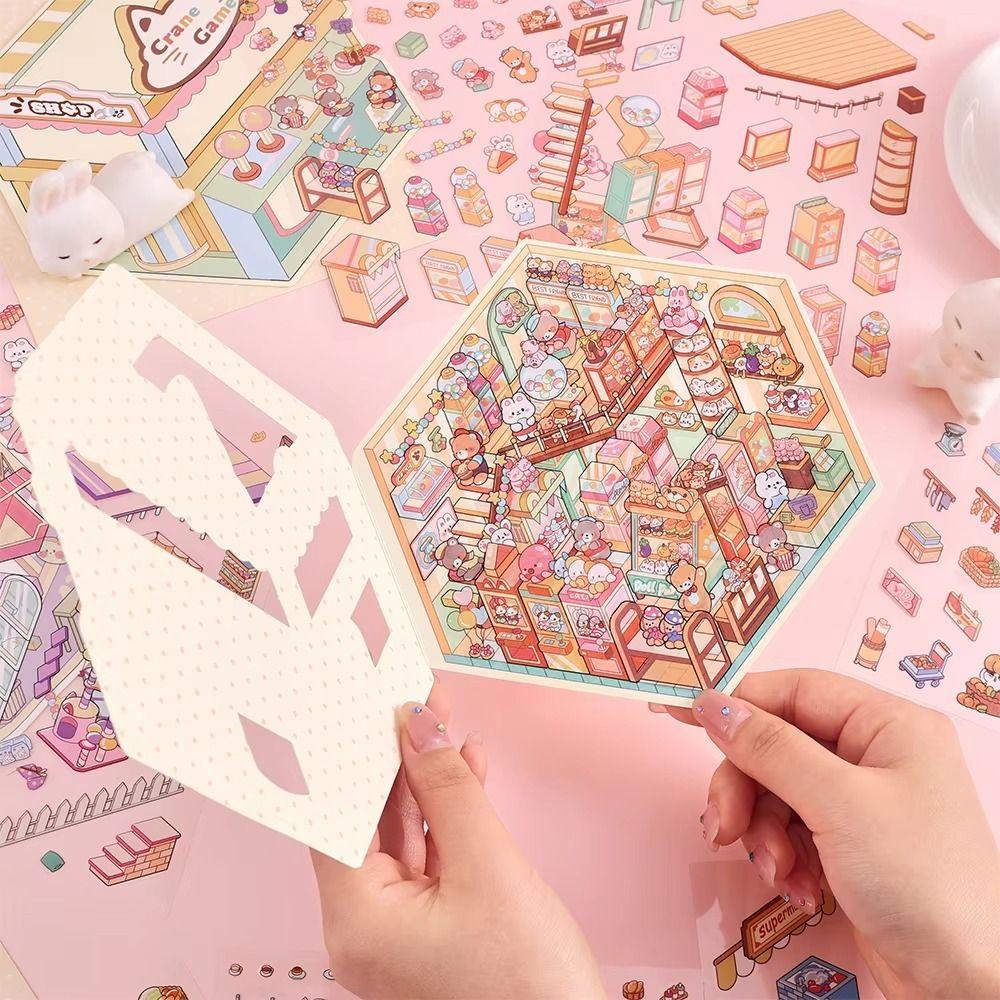 New Creative Microscopic 3D Stickers Waterproof Vintage PET Stickers 3D Design DIY Adhesive Decals