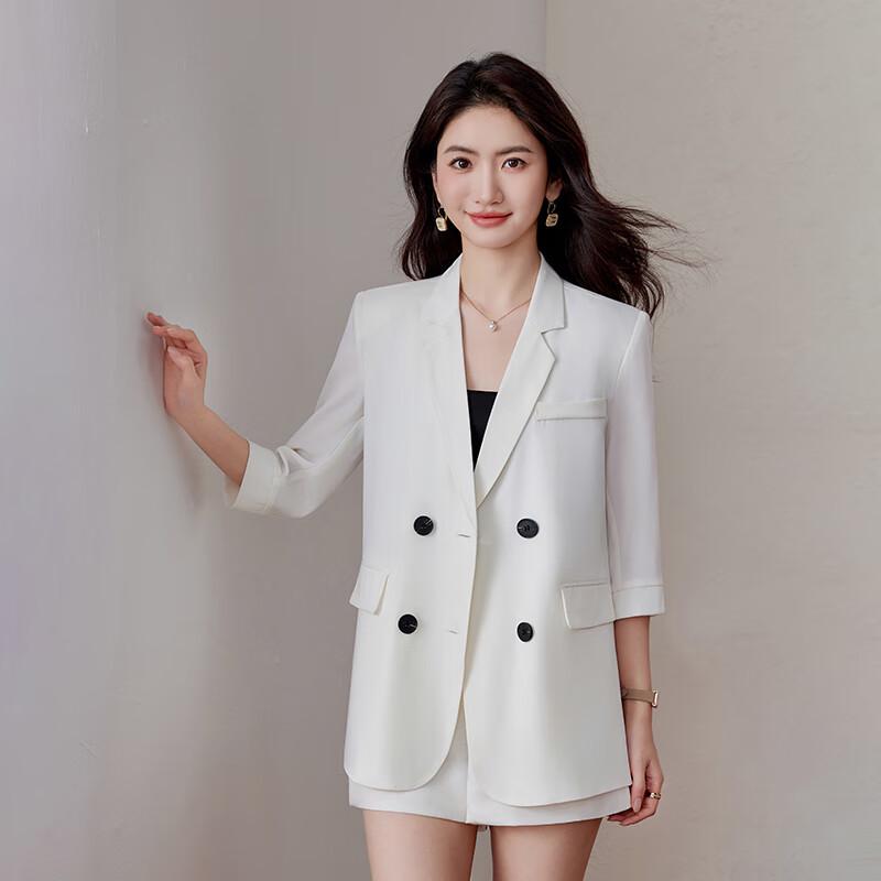 Women's Summer Half-Sleeve Blazer & Shorts Set