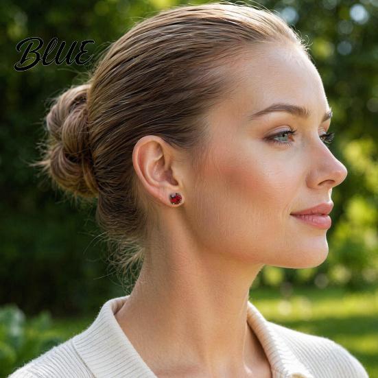 Daily Wear Earrings 1 Pair Stud Earrings Four-Claw Cubic Zirconia