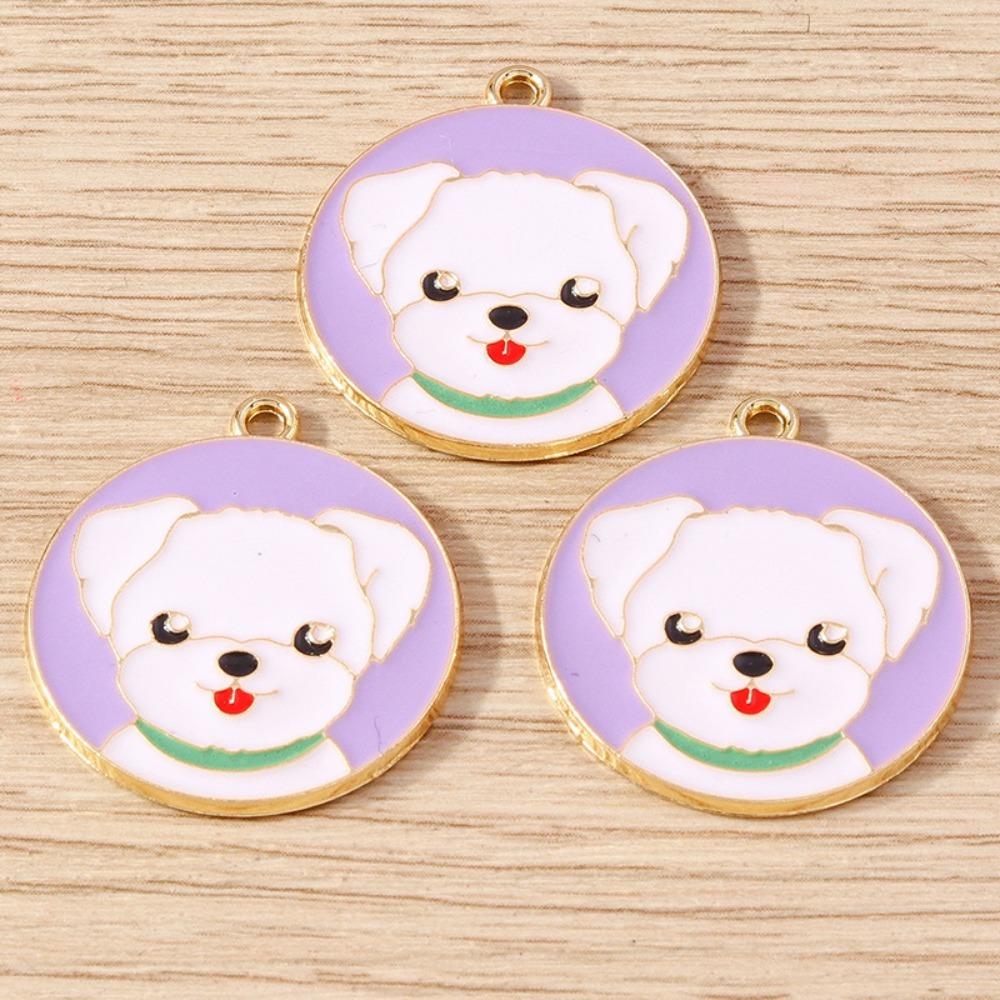 10Pcs/Set Handmade Enamel Dog Charms Alloy Necklace Charms Cute Jewelry Making Charms  Jewelry