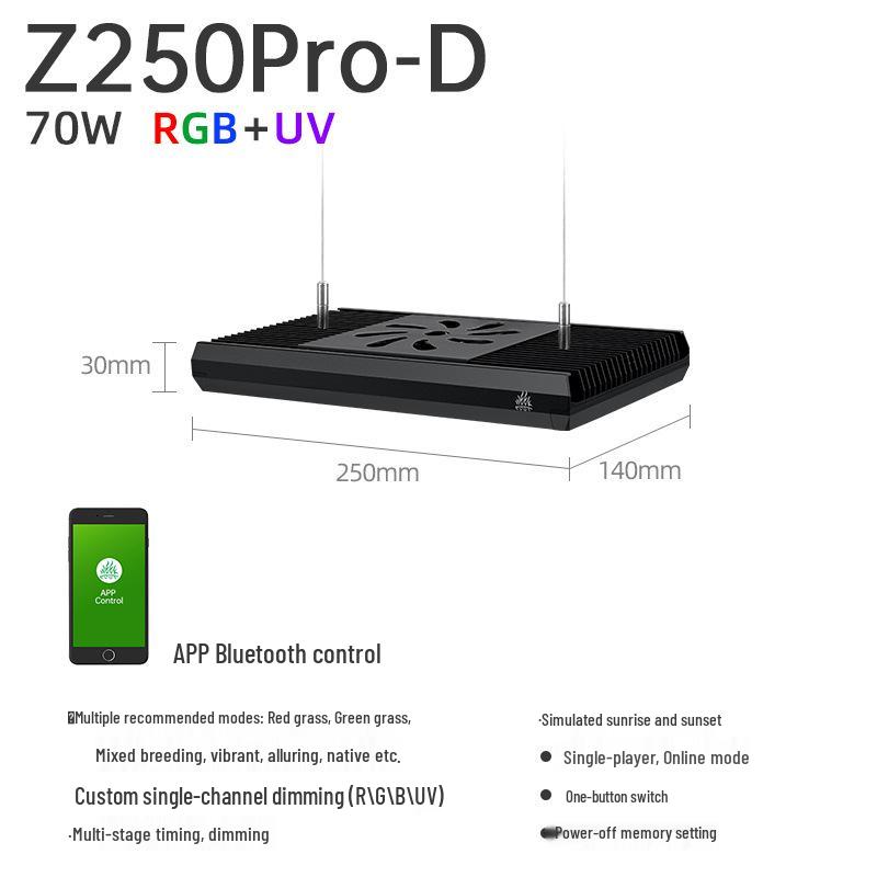 Wellcom Z250/Z400 Full Spectrum LED Aquatic Plant & Algae Bloom Color Enhancing Light