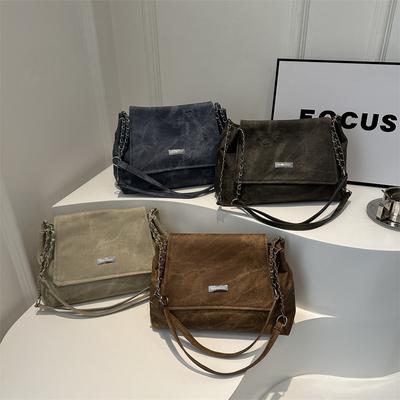 Jednoduchá ležérní velkokapacitní taška v zimě, nová retro a módní taška přes jedno rameno do podpaží, jednoduchá crossbody taška