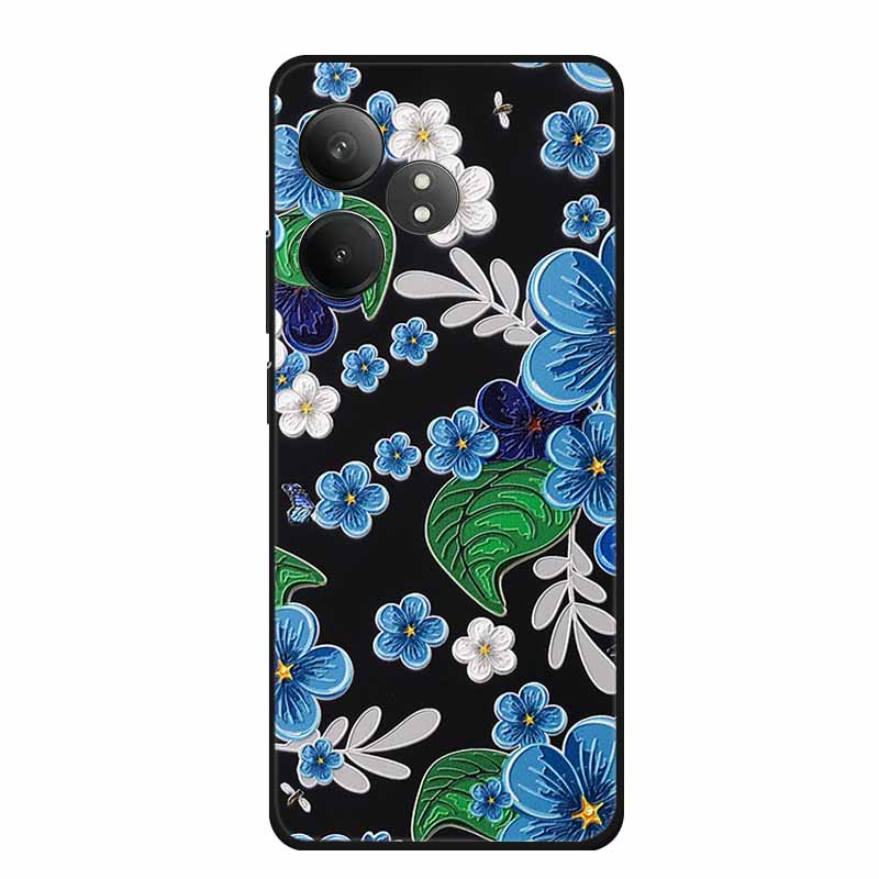 3D Emboss Case For Realme GT Neo6 Neo 6 SE 6SE Phone Case Flowers Silicone Soft Coque For Realme GT 6 T 6T Back Cover Case Funda