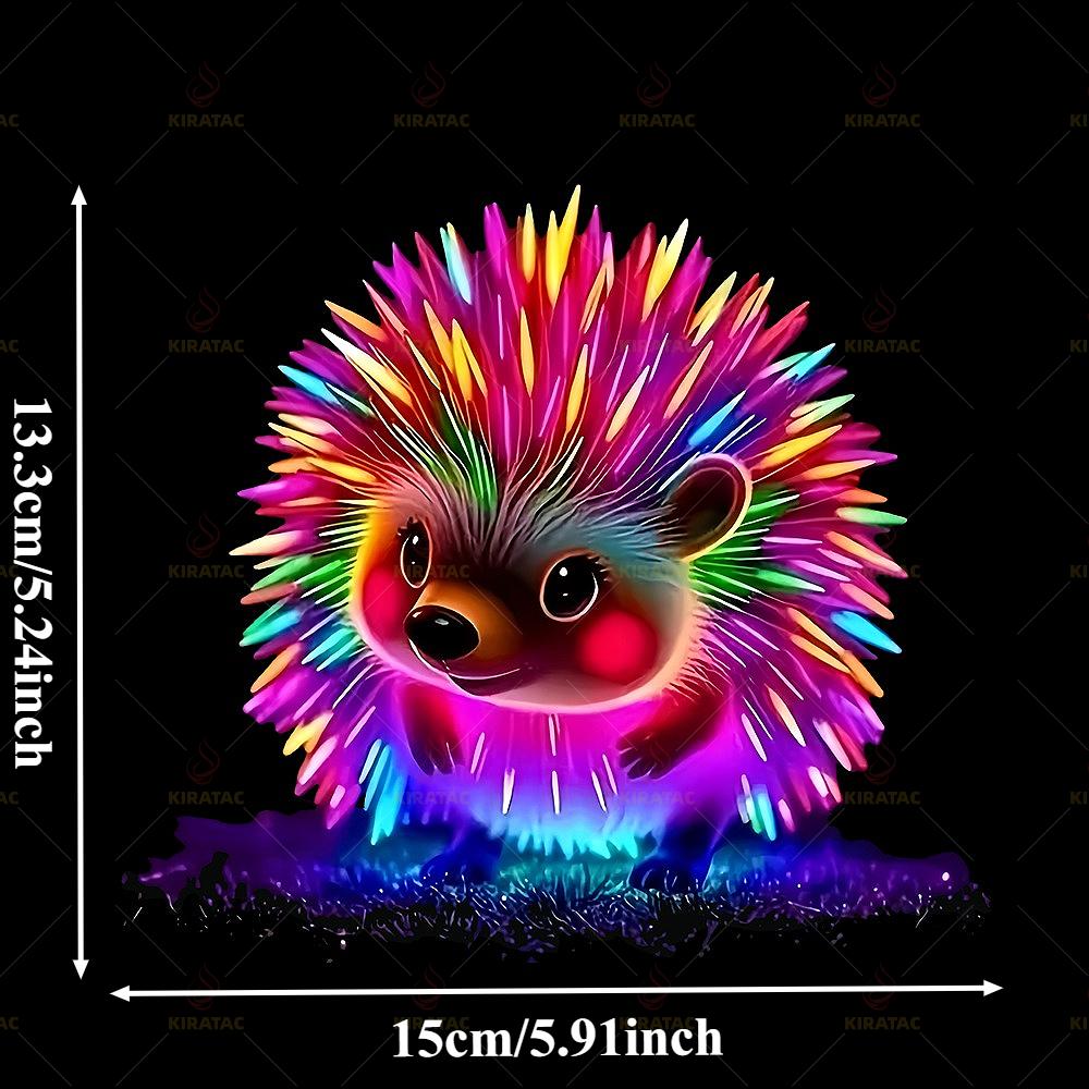 

1 шт. Яркие неоновые милые наклейки на автомобиль с ежиком, водонепроницаемые для окна, двери автомобиля, мотоцикла, шлема, обтекателя, топливного бака, виниловые наклейки 15X13.3CM