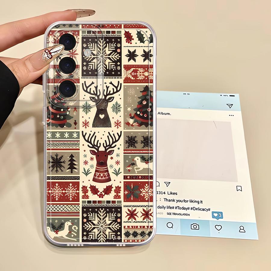 

Hot Christmas Deer Soft Cover Case for Samsung Galaxy A12 A35 A15 A25 A71 A72 A22 A35 A14 A16 A34 A73 A13 Galaxy A12