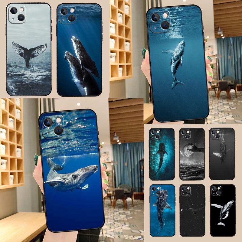Ocean Whale Shark Waves Phone Case For iPhone 17 Pro Max 14 13 12 11 15 16 Pro Max mini 16 15 Plus 16e 17 Air Cover