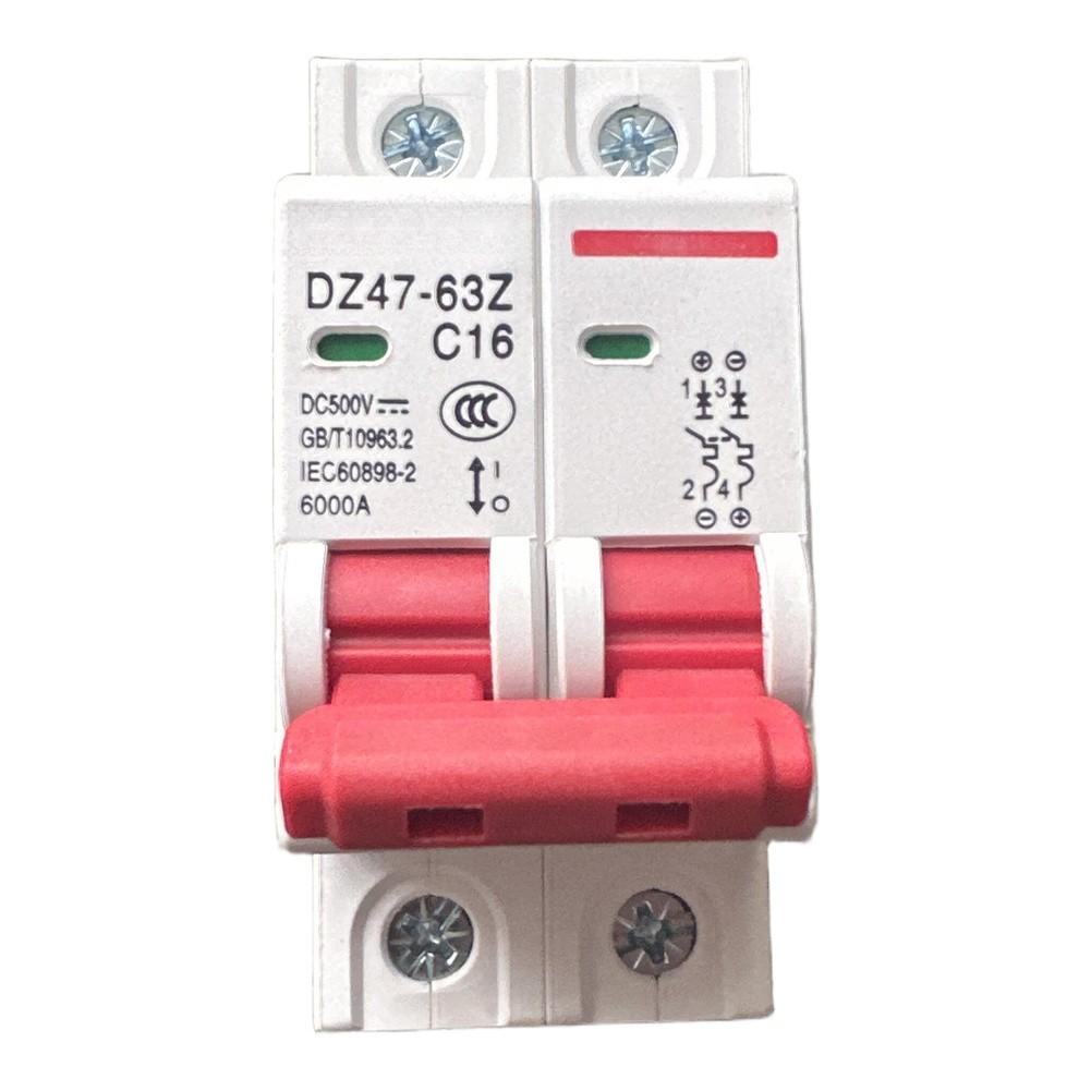 Întrerupător de circuit solar ABS/plastic DC500V MCB Dublu Fix