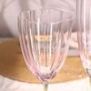 Retro Bägare Färggradient Rosa Blomma Kopp Blyfritt Glas Champagne Vinglas Nordisk Lätt Lyx Klar Medeltida Kronbladsbägare