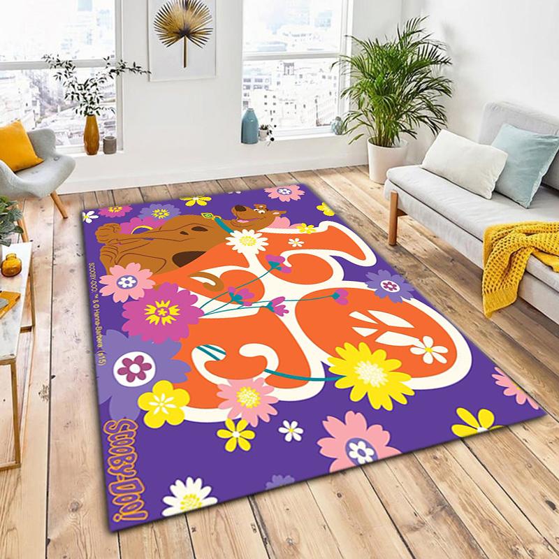 Halloween Cartoon Comedy Adventure Movie Scooby-Doo Carpet Is Suitable for Living Room and Bedroom Doormats Office Balcony Decorative Carpet V6