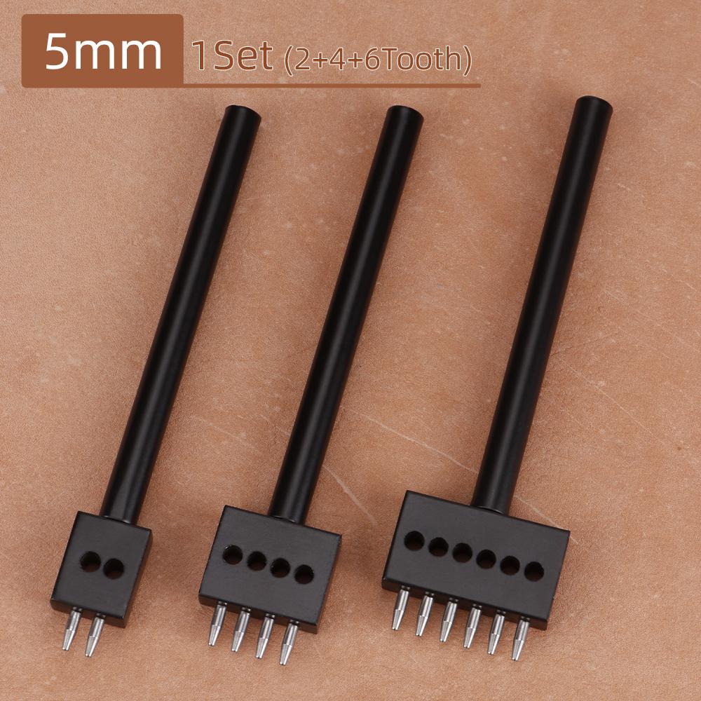 1 Set Lochstanzer für Ledergürtel, DIY Rundlochstanzer, Werkzeug zum Ausstanzen von Kreisloch für Lederhandwerk, Abstand 4/5/6/8mm