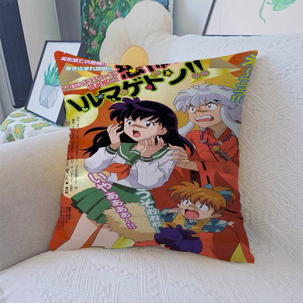 Anime I-Inuyasha Vintage Pillow Cushion Cover Pillowcase Living Room Sofa Home Decor Customized 30cmx30cm