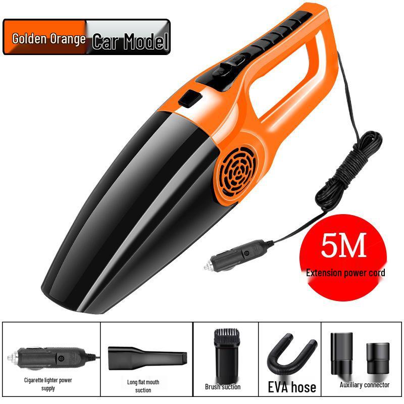 High-Power Handheld Vacuum Cleaner for Car and Home, Wet/Dry Dual-Use, Portable, Wired Model