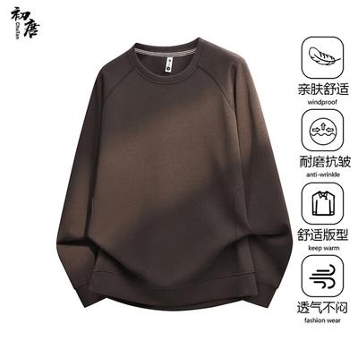 Chutang Men's Heavyweight Cotton Crew Neck Pullover Sweatshirt