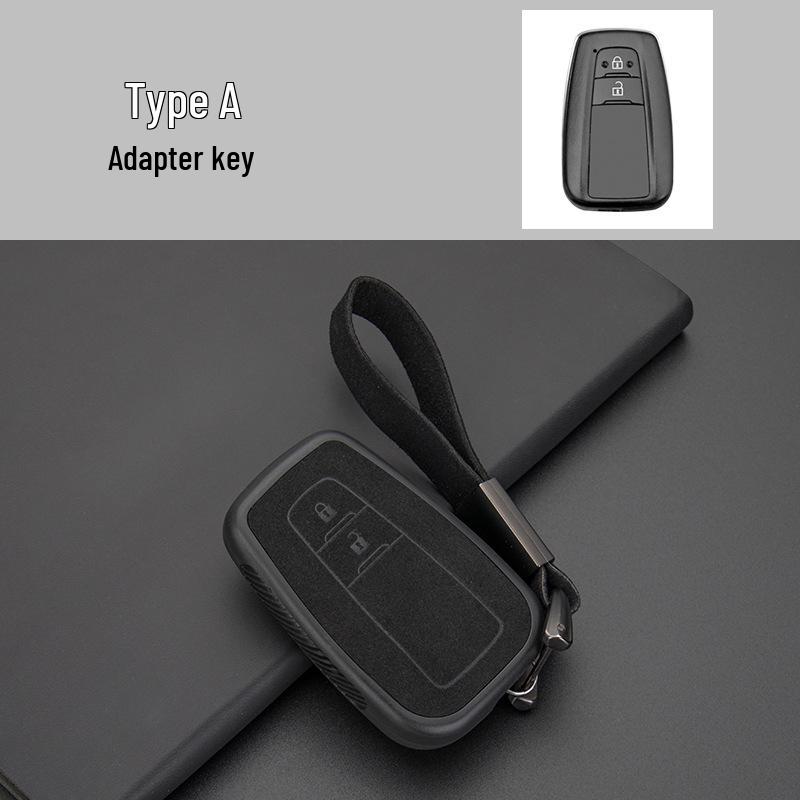 Suede Style Key Case Cover for Toyota Camry (8th Gen) & 2018 Prado Land Cruiser