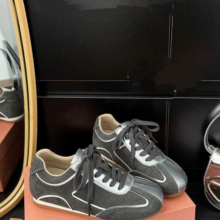 Inner Height Increase 4cm American Retro German Training Shoes Women's Amber Streamer Versatile Sports Forrest Gump Shoes 2025 New Women's Shoes