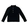 Autumn/Winter Girls' Mid-High Neck Ribbed Knit Sweater Top