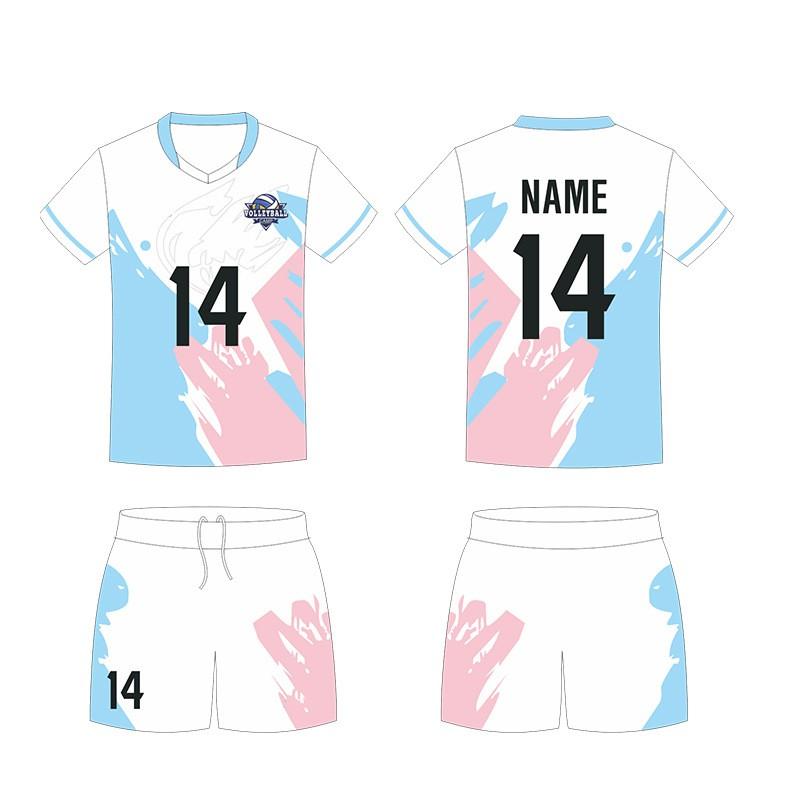 Volleyball Uniform Set Breathable Sports Training Jersey Men Women Striped Team Wear