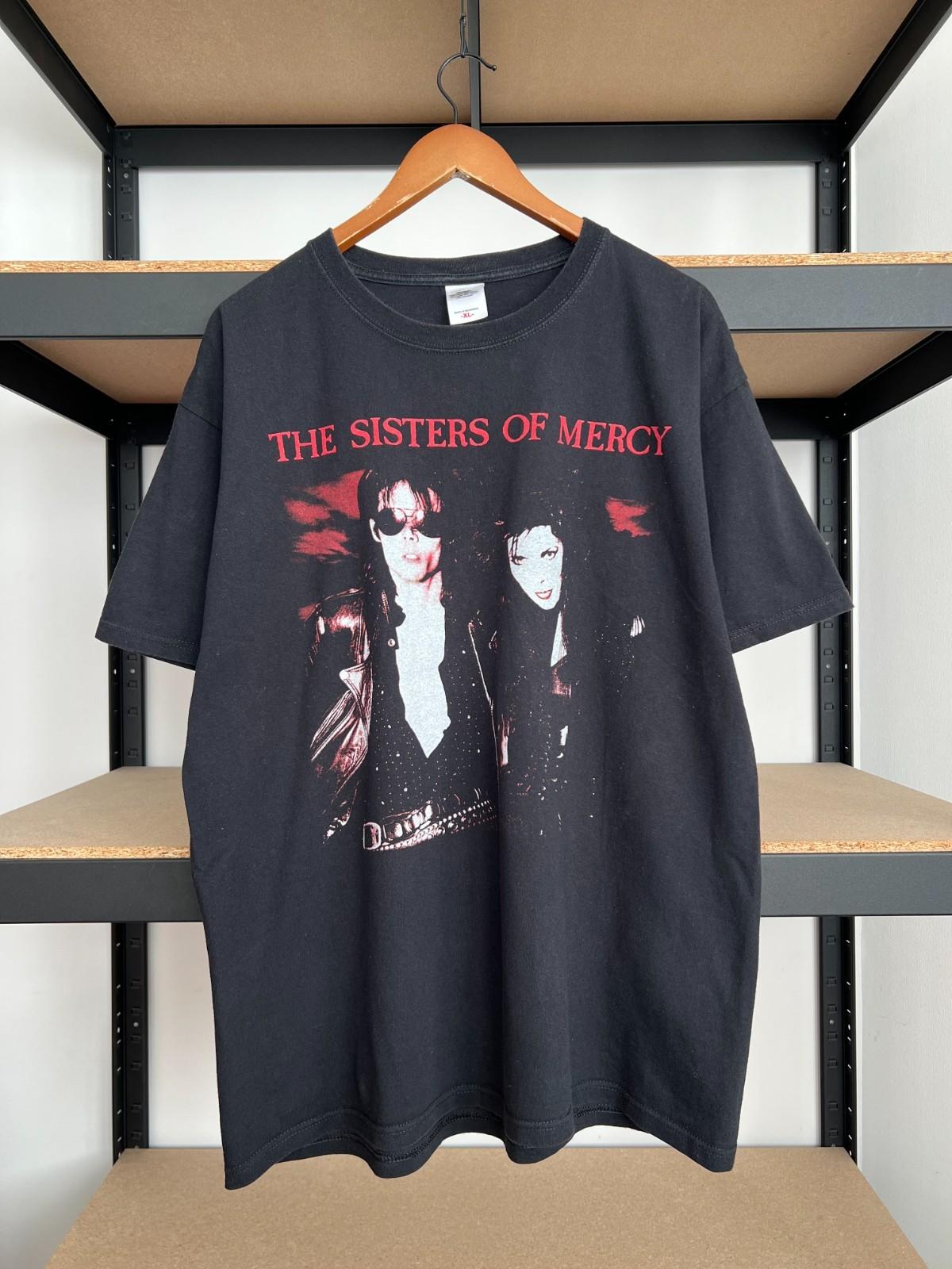 Винтажная черная футболка панк-группы The Sisters of Mercy, 2000-е, размер XL XXXL