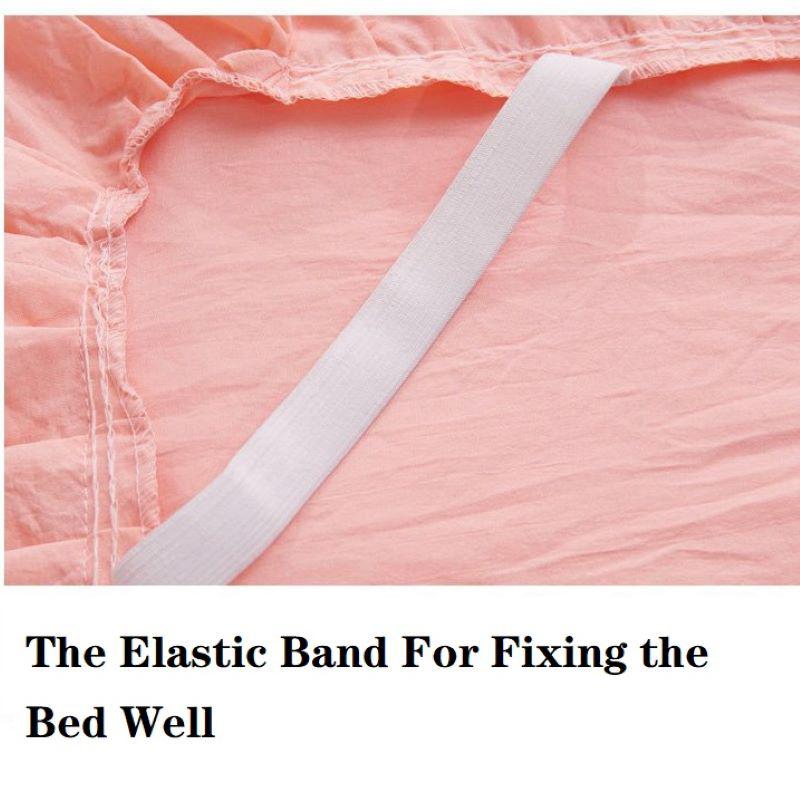 3pcs Set European Romance Lace Bed Skirt Soft Brushed Fabric Bedspread Princess King Queen Size 1pc Bed Skirt +2pccs Pillowcase