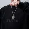 Titanium Steel Ship Rudder Hexagonal Star Necklace, Domineering Long Pendant, Pendant Accessory